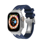 New AP Thick Silicone Band With Titanium Adapter For Apple Watch