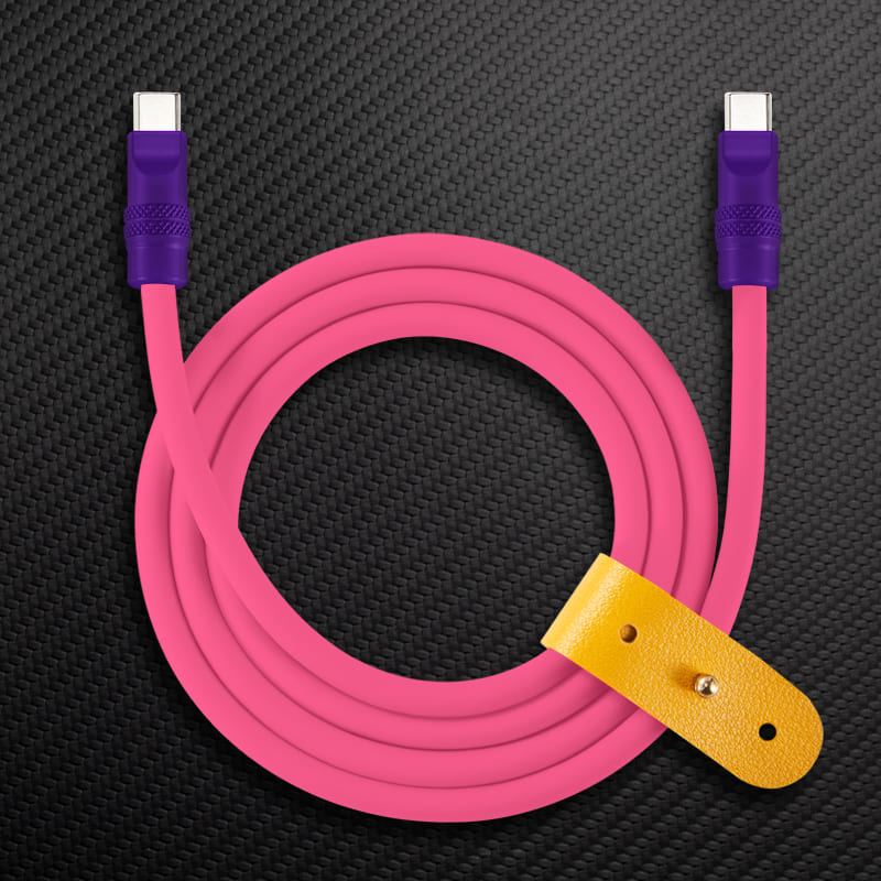 240W Contrast Color Silicone Fast Charging Cable