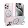 360° Rotatable Stand Magnetic Frosted Phone Case - Pink & Blue