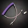 4-In-1 Multicolor Spring Car Charging Cable - Purple Pink