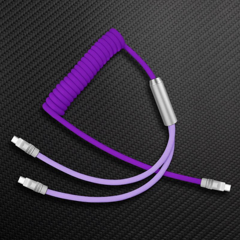 "Chubby Flex" 2 In 1 Spring ColorBlock Fast Charging Cable