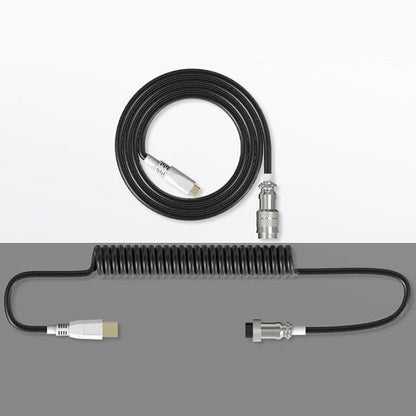 "Chubby" USB To Type C Spring Keyboard Cable