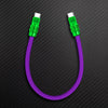 "Cute Anodized" Power Bank Friendly Cable (C+Lightning) - Purple Green