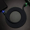 "Flex Charge" 240W GlowFlow C-C Charging Cable - Black