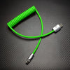 "Soft Chubby" 240W Spring Silicone Fast Charge Cable - Green