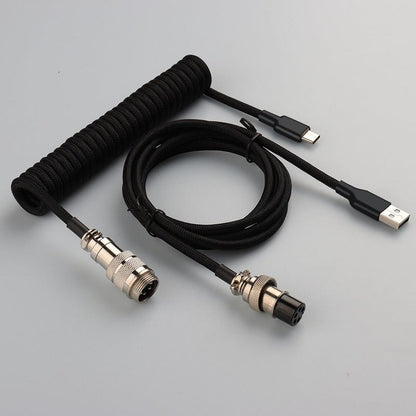 "Chubby" USB To Type C Spring Keyboard Cable