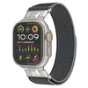 High-End Nylon Stainless Steel Mecha Loop Band For Apple Watch - Black-Gray