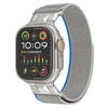 High-End Nylon Stainless Steel Mecha Loop Band For Apple Watch - Blue-Gray