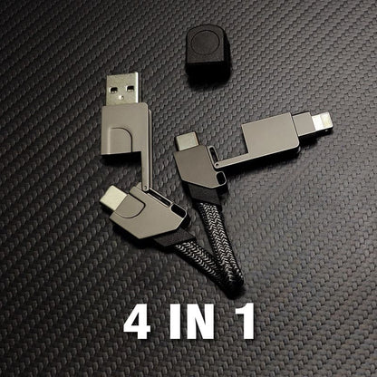 "Portable Chubby" 6-In-1 100W Keychain Fast Charging Cable