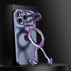 Skeleton Magnetic Cooling Phone Case - Purple