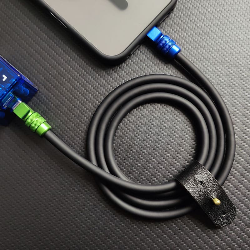 "Anodized Pro" 240W Reflective Shine Charge Cable C+Lightning