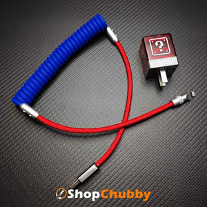 "Colorblock Chubby" Spring Braided Silicone Charge Cable