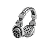 "Cyber Chic" Men's and Women's Street Headphones Sterling Silver Ring - Silver