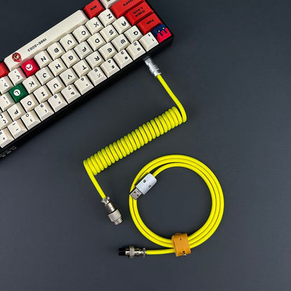 "Chubby" USB To Type C Spring Keyboard Cable