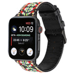 Genuine Leather Nylon Bohemian Band For Apple Watch