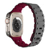 "Ultra-Durable Tank" Magnetic Silicone Band for Apple Watch - Gray + Red